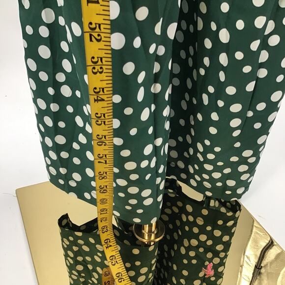 TIMELESS LONDON US 14 1X plus Green Polka Dot Long Sleeve Wide Leg Jumpsuit B69 - Picture 4 of 10